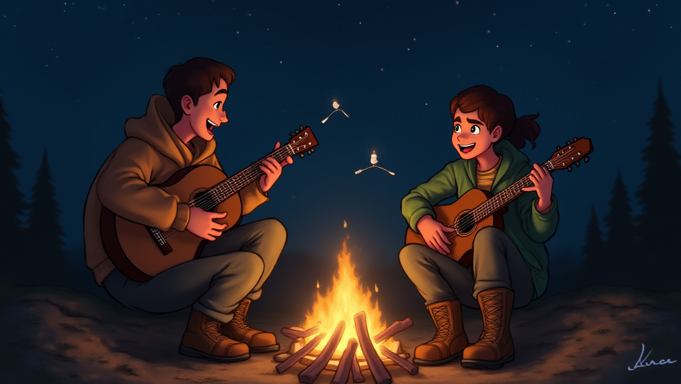 Illustration pour le mot 'camper'