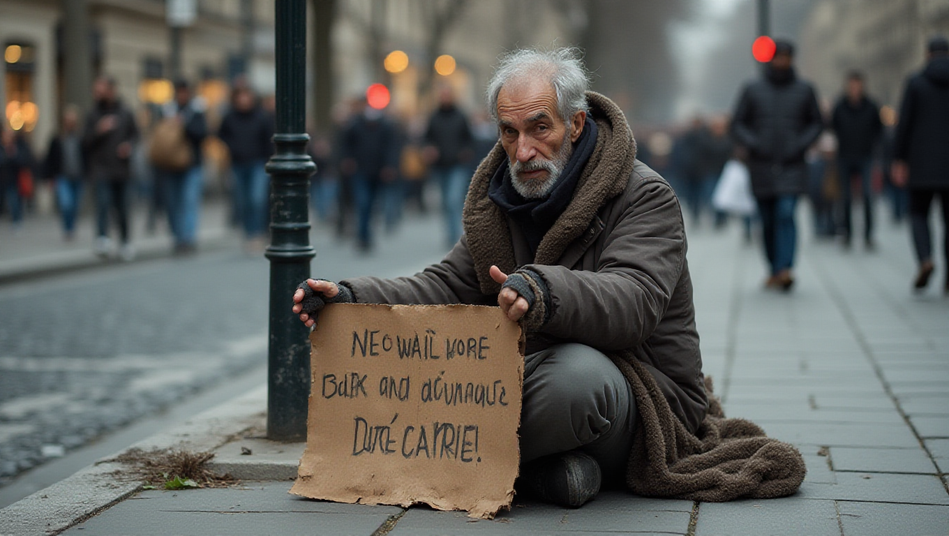Illustration pour le mot 'clochard'