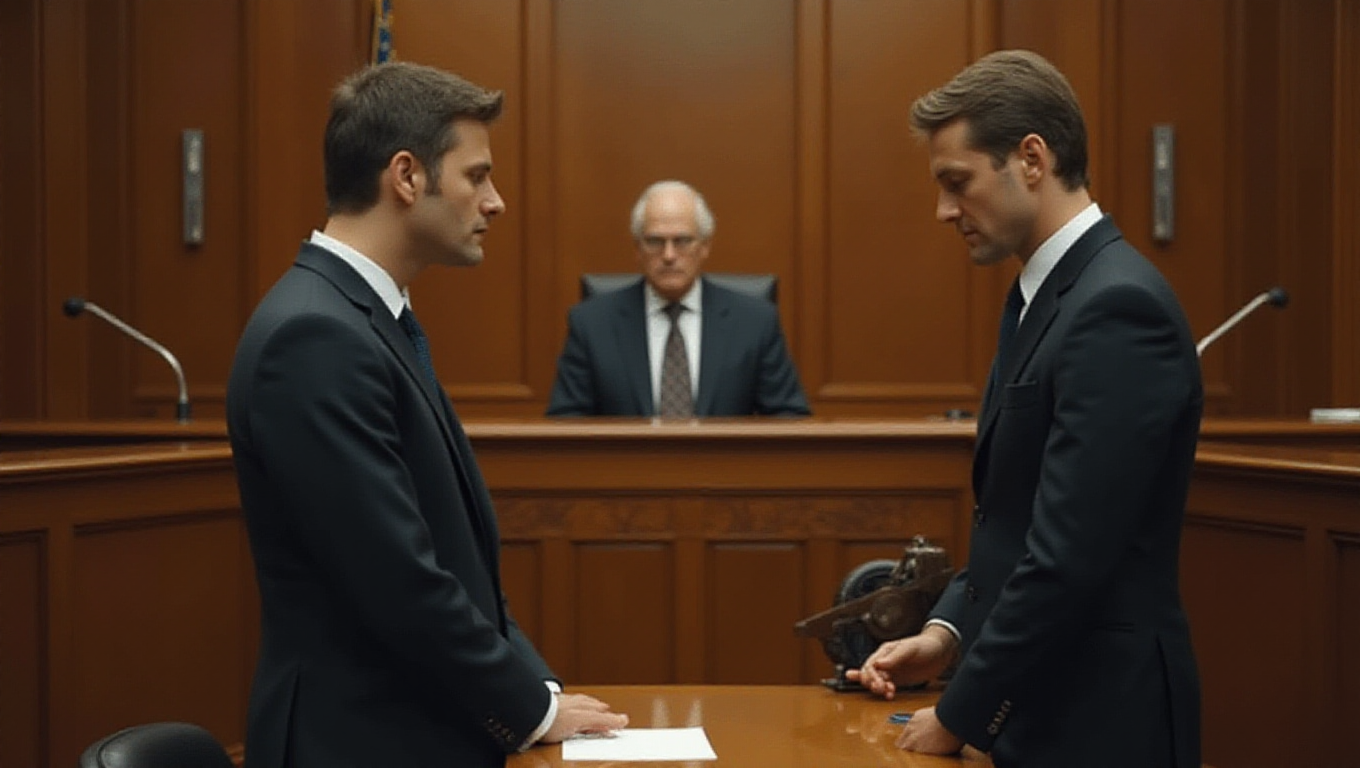 Illustration pour le mot 'comparaître'