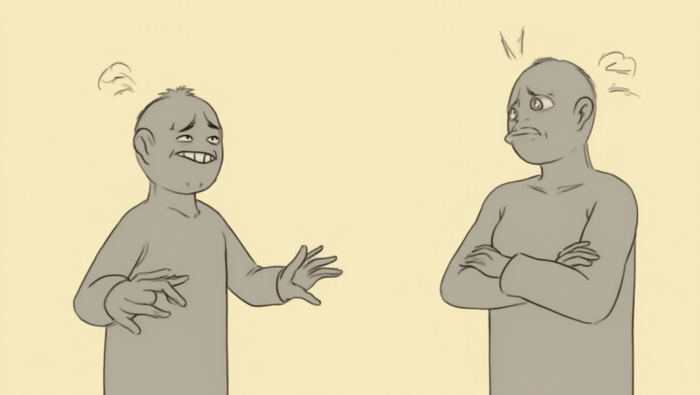 Illustration pour le mot 'contradiction'