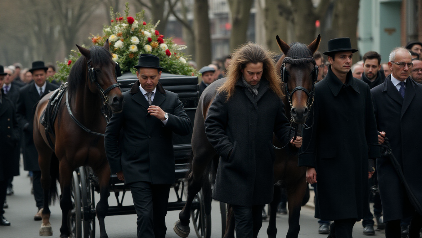 Illustration pour le mot 'corbillard'