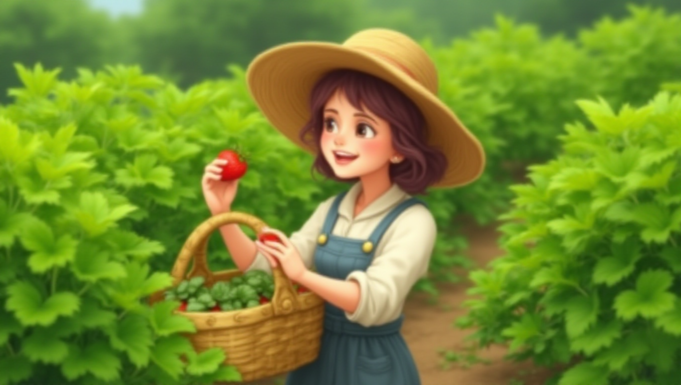 Illustration pour le mot 'cueillir'