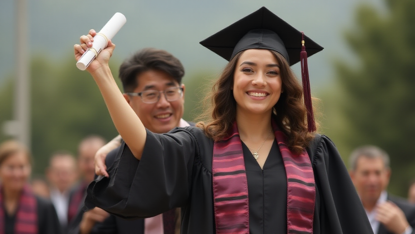 Illustration pour le mot 'diplômé'