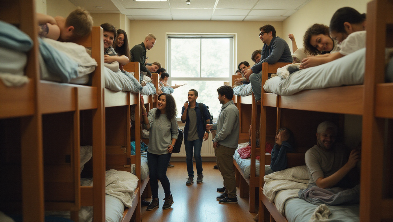 Illustration pour le mot 'dortoir'