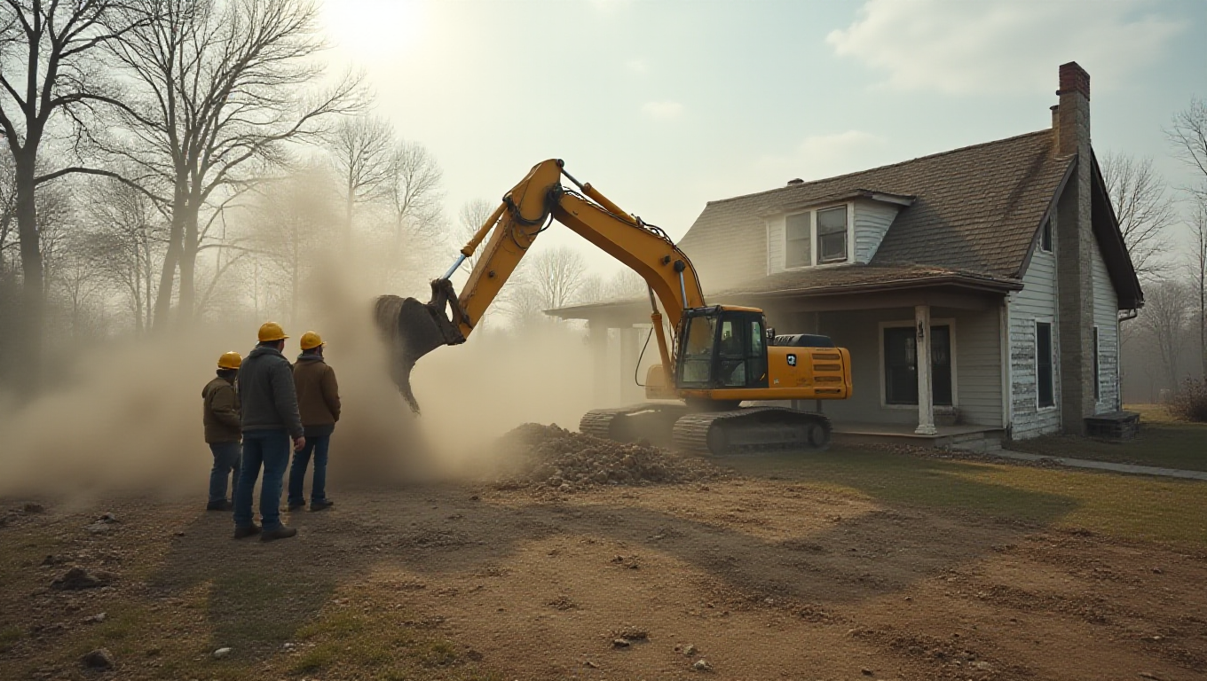 Illustration pour le mot 'démolir'