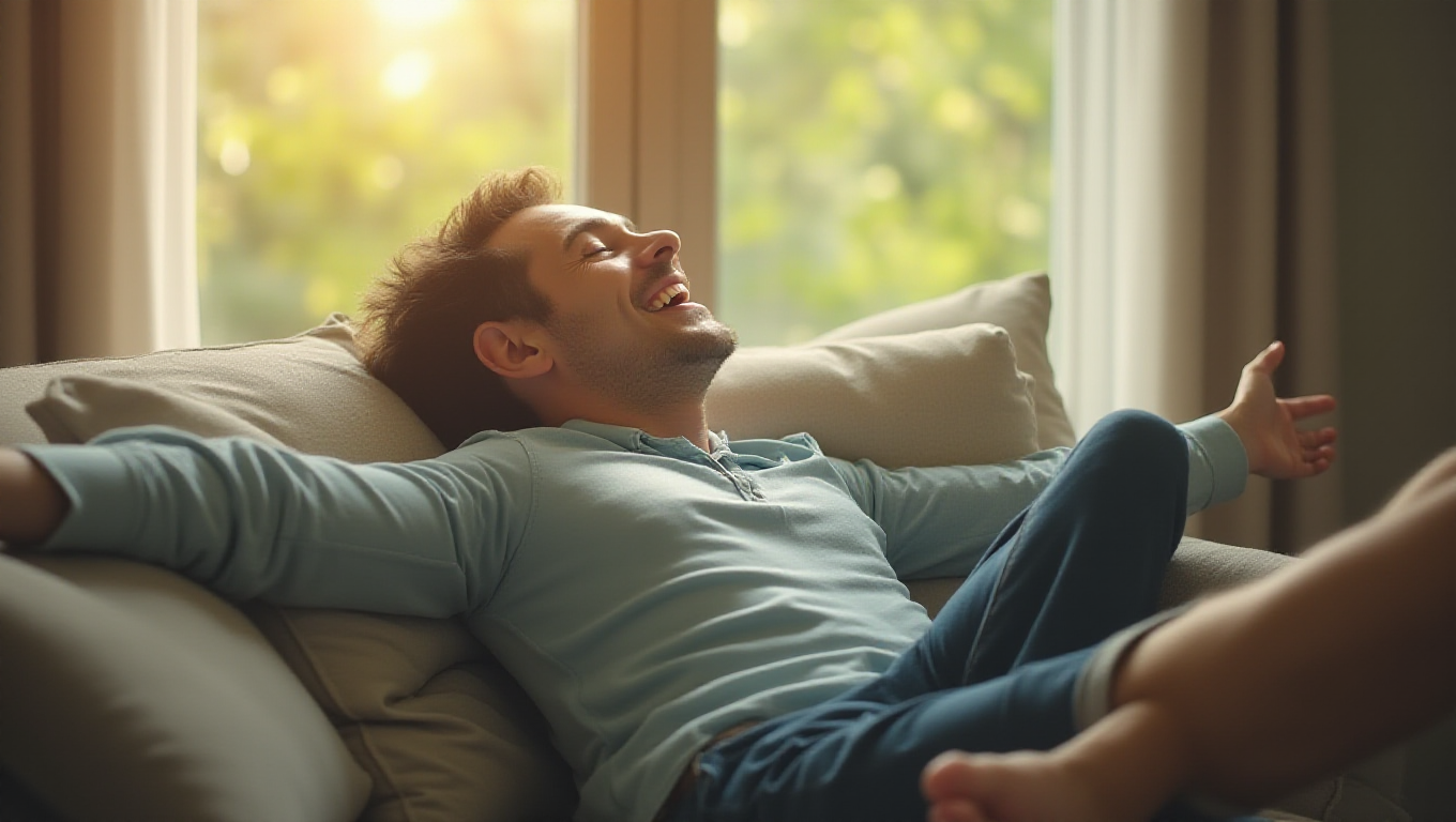 Illustration pour le mot 'détendu'