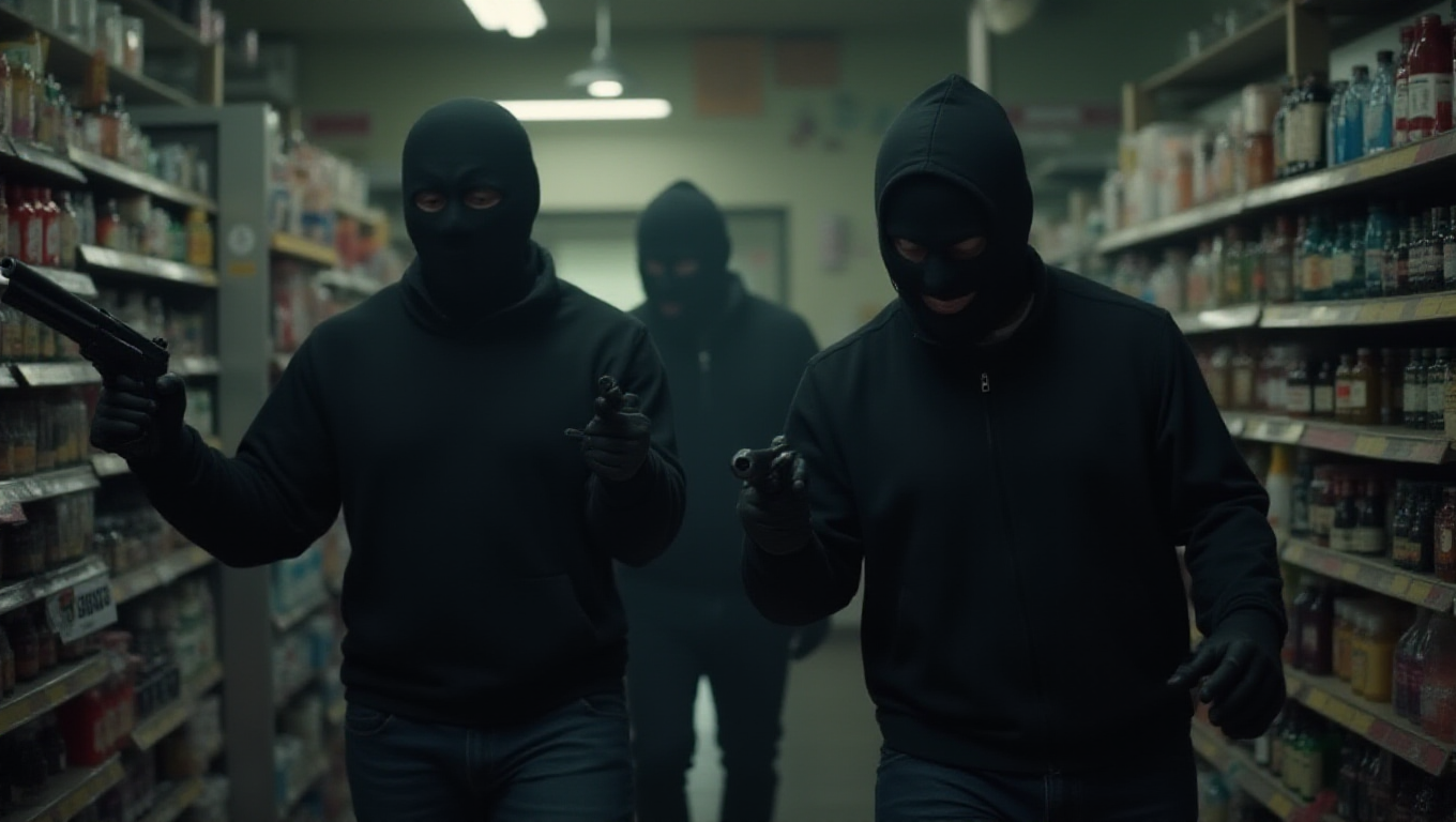 Illustration pour le mot 'dévaliser'