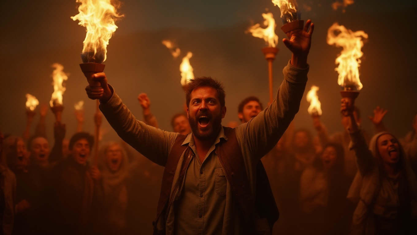 Illustration pour le mot 'enflammé'