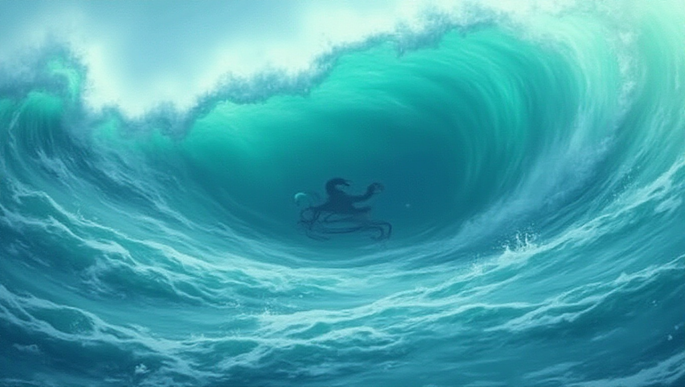 Illustration pour le mot 'engloutir'