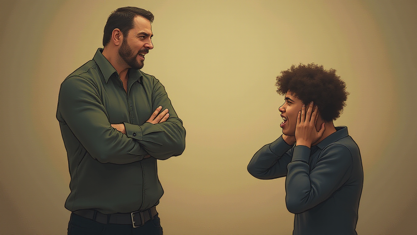 Illustration pour le mot 'engueuler'