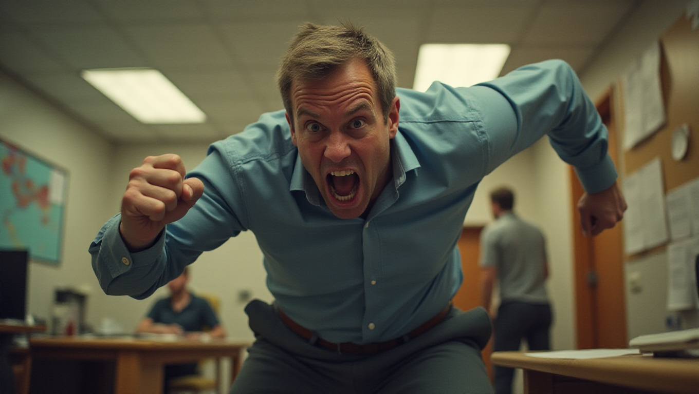 Illustration pour le mot 'enrager'