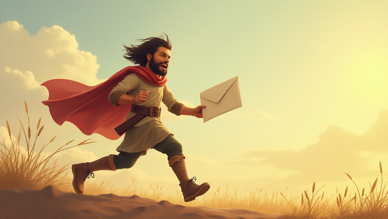 Illustration pour le mot 'envoyer'
