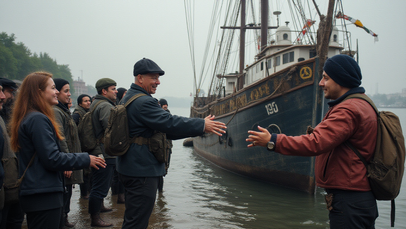 Illustration pour le mot 'escale'