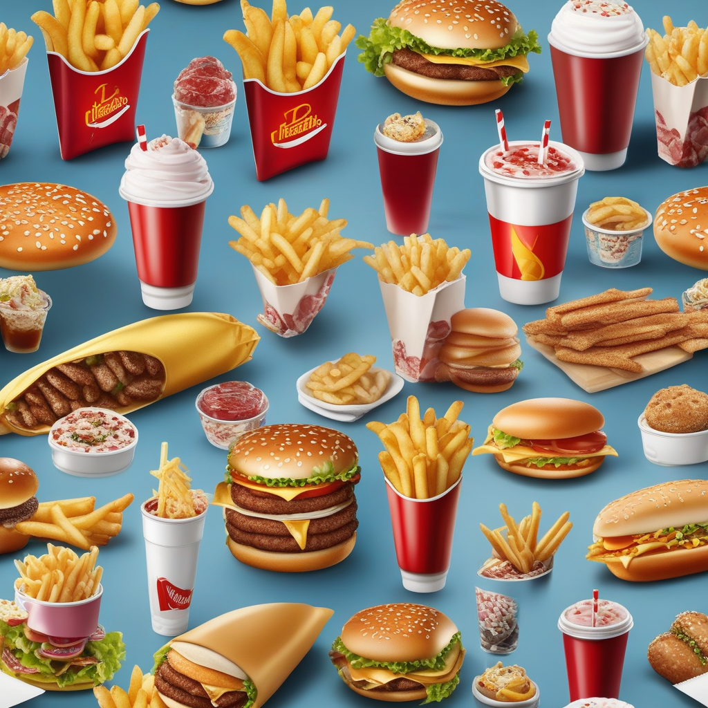 Illustration pour le mot 'fast-food'