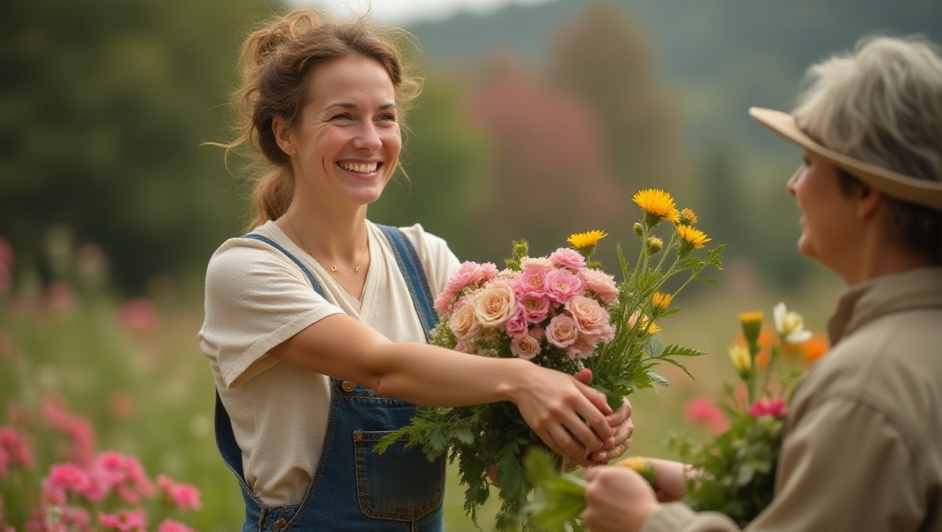 Illustration pour le mot 'fleuriste'