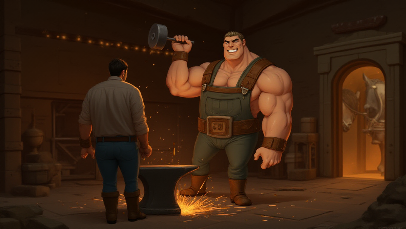 Illustration pour le mot 'forgeron'