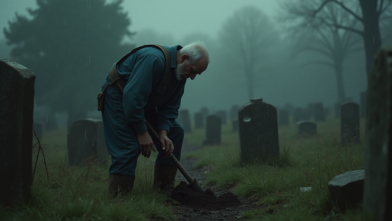 Illustration pour le mot 'fossoyeur'