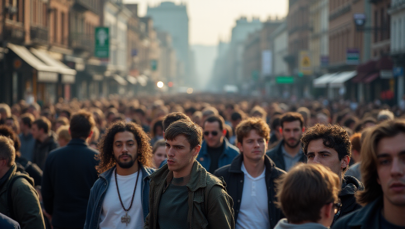 Illustration pour le mot 'foule'