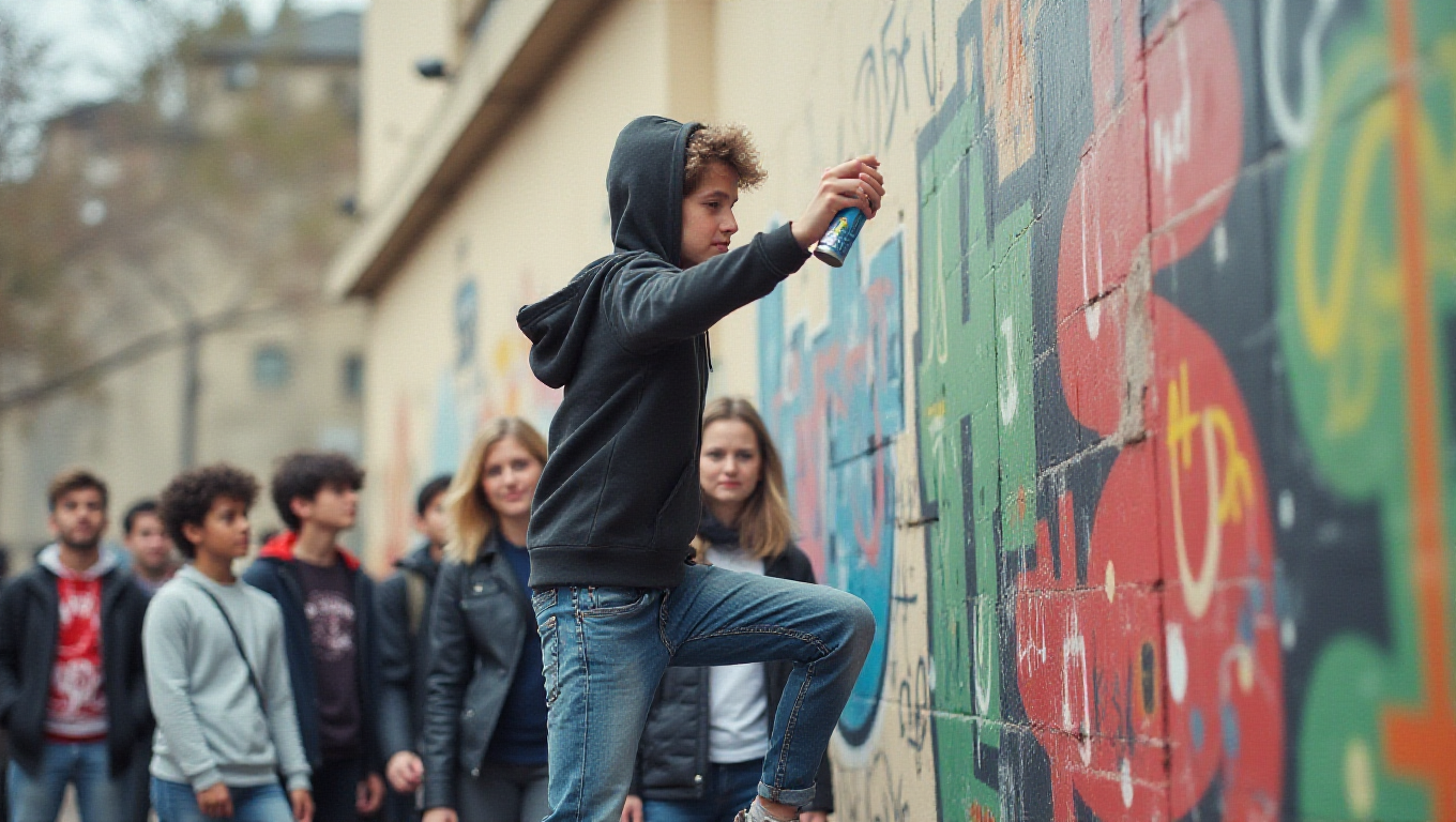 Illustration pour le mot 'graffiti'
