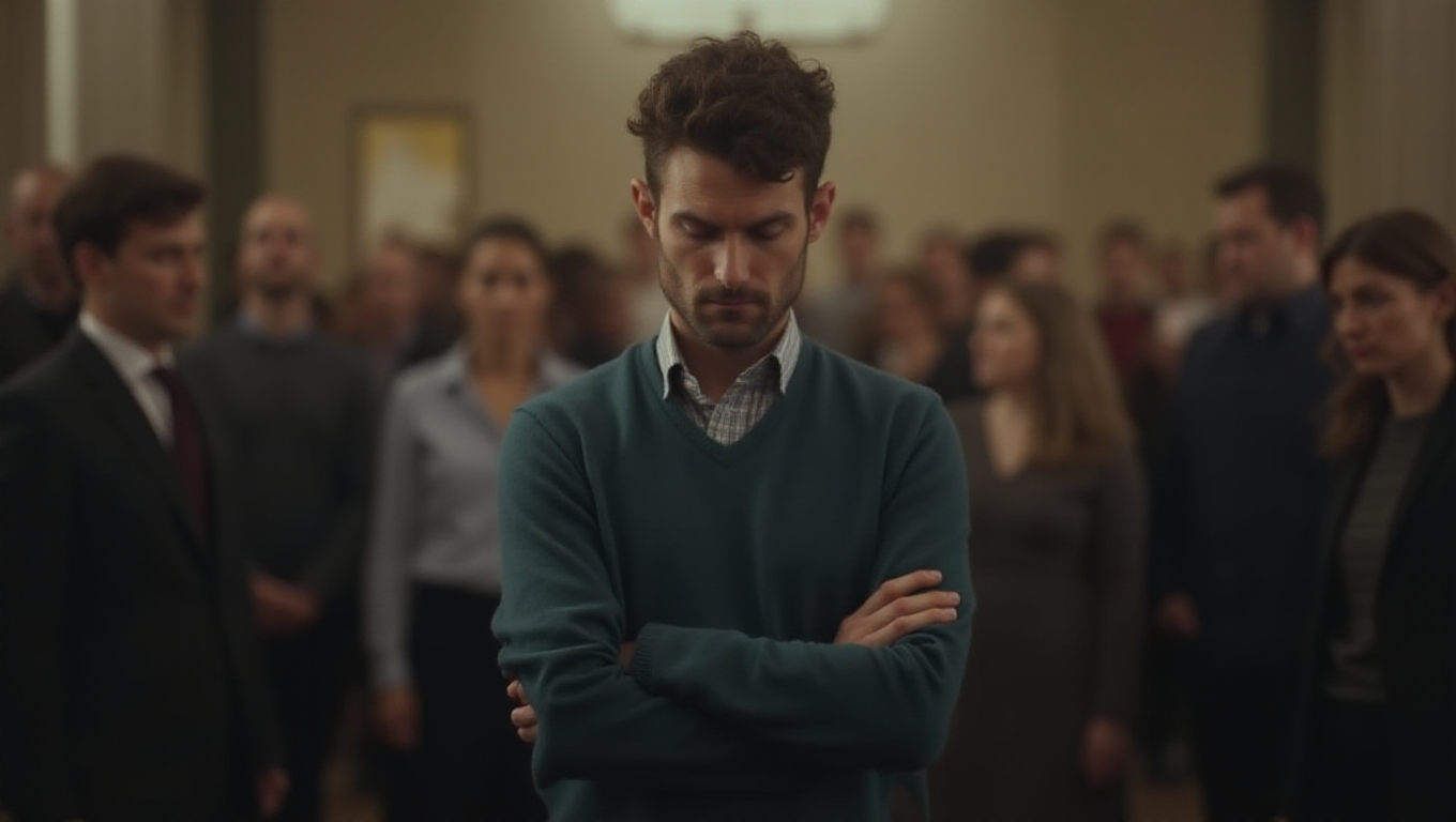 Illustration pour le mot 'gêné'