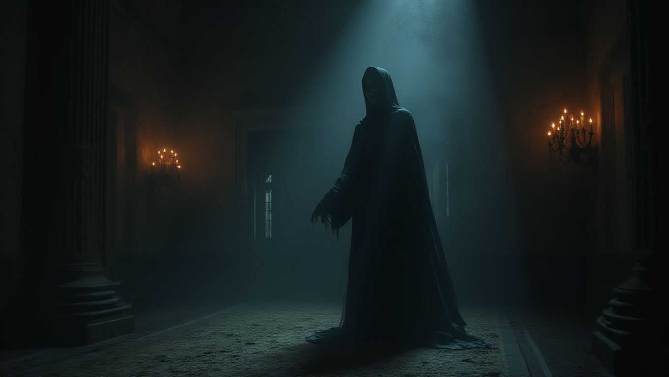 Illustration pour le mot 'hanté'