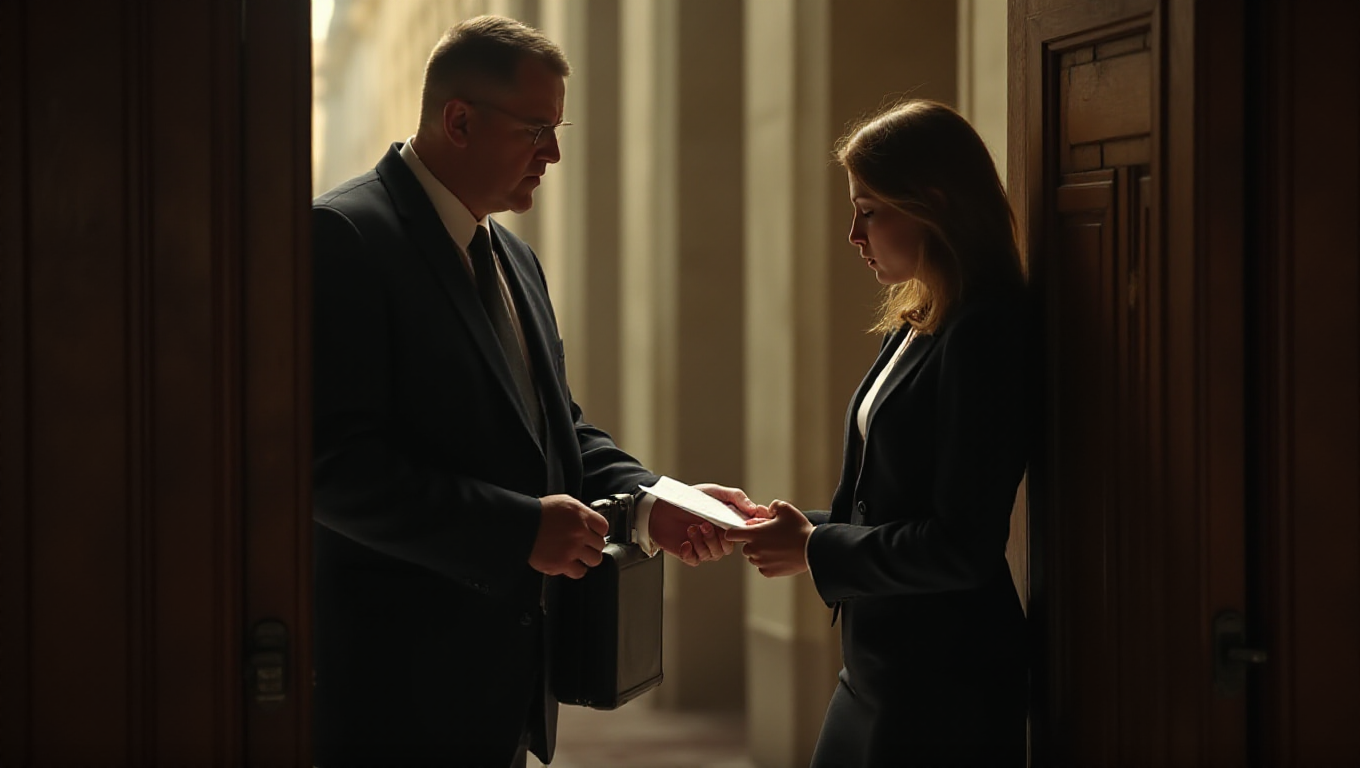 Illustration pour le mot 'huissier'