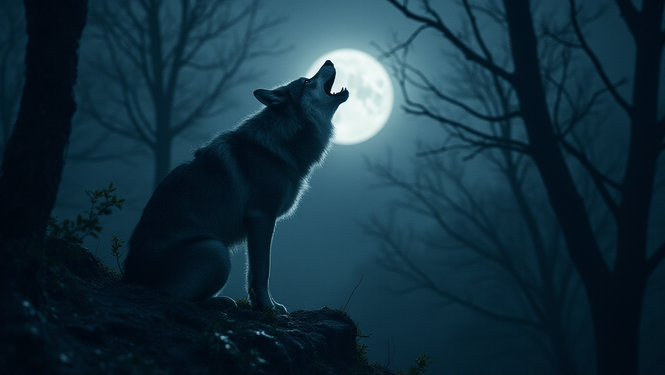 Illustration pour le mot 'hurlement'