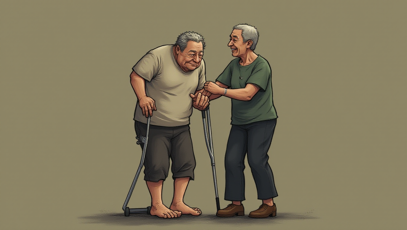 Illustration pour le mot 'infirme'