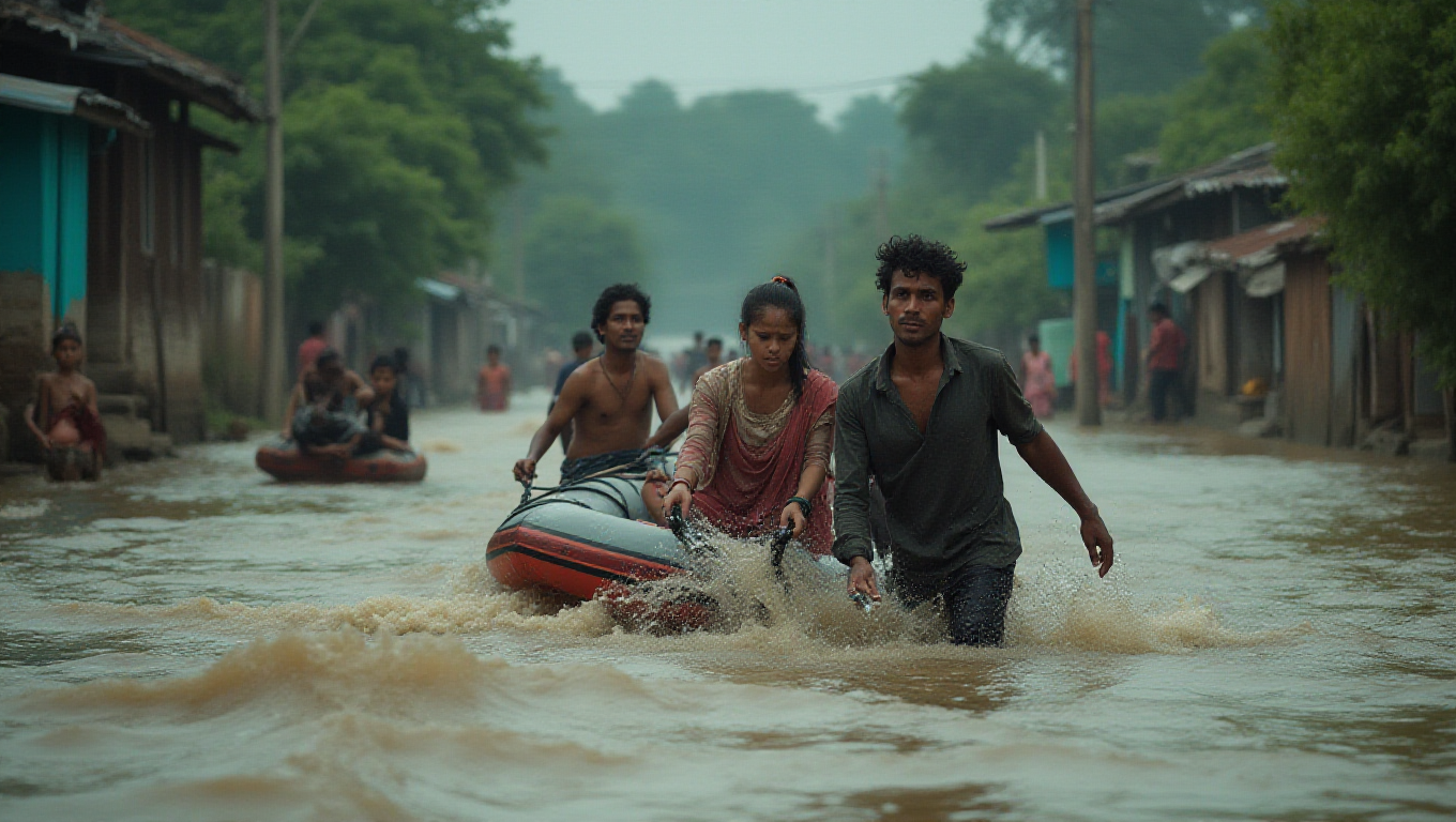 Illustration pour le mot 'inonder'