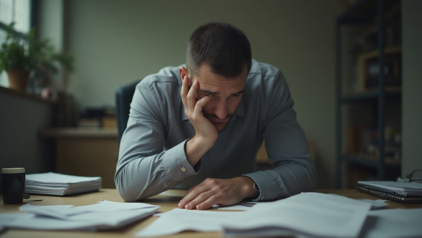 Illustration pour le mot 'insatisfait'