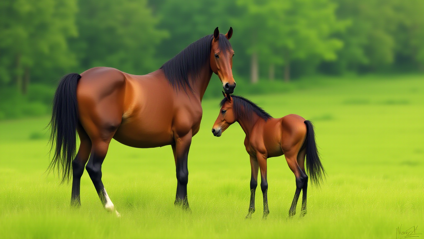 Illustration pour le mot 'jument'