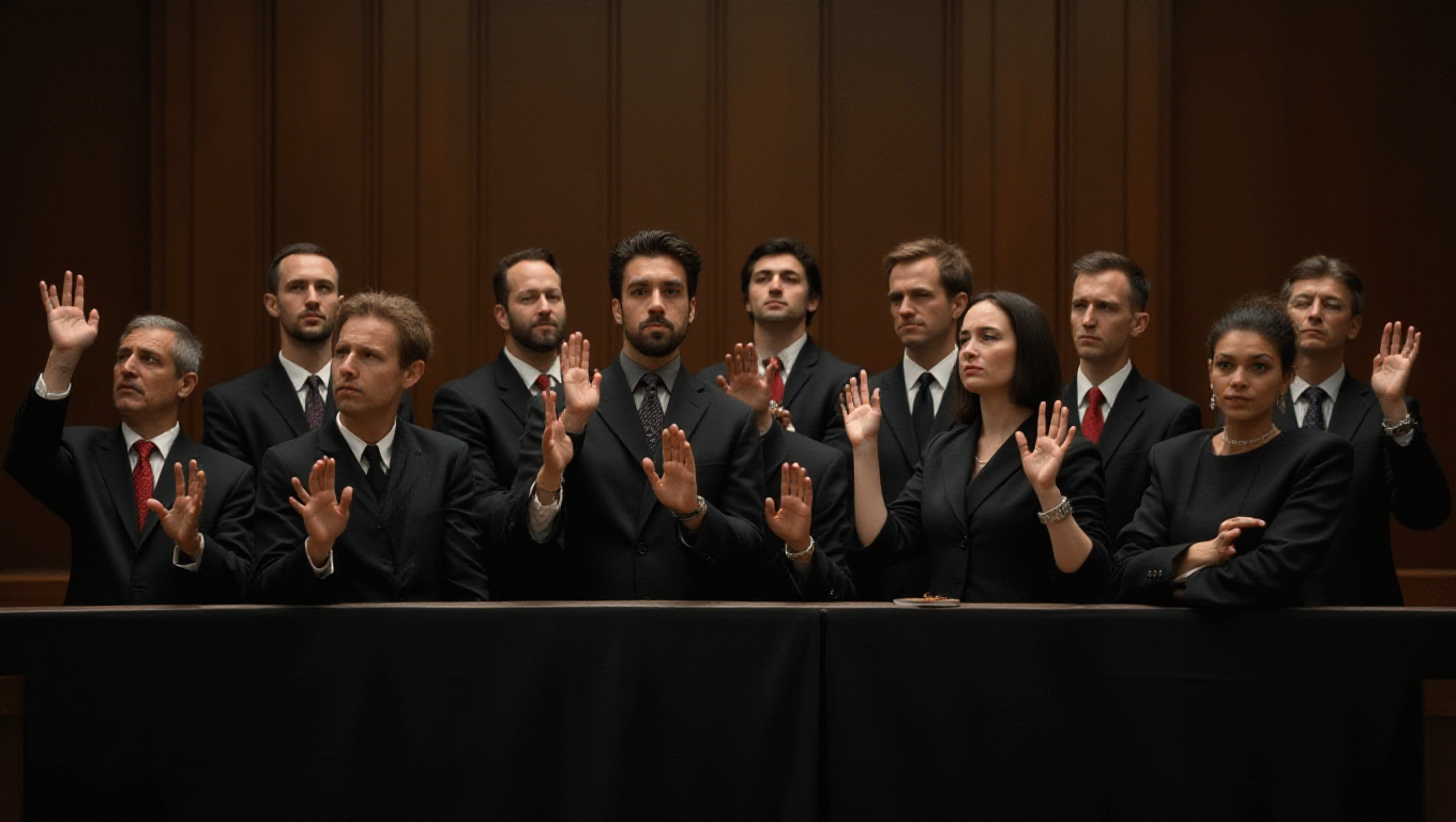 Illustration pour le mot 'juré'