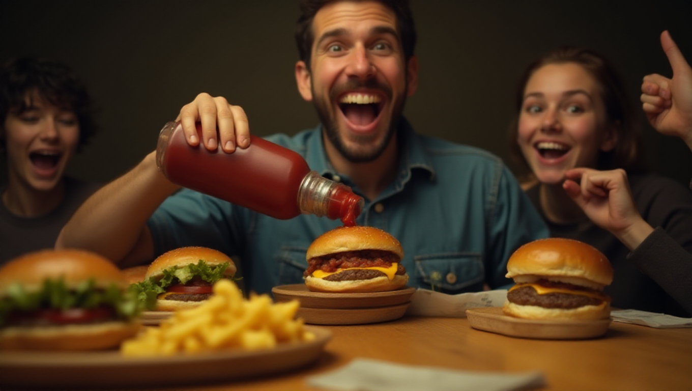 Illustration pour le mot 'ketchup'