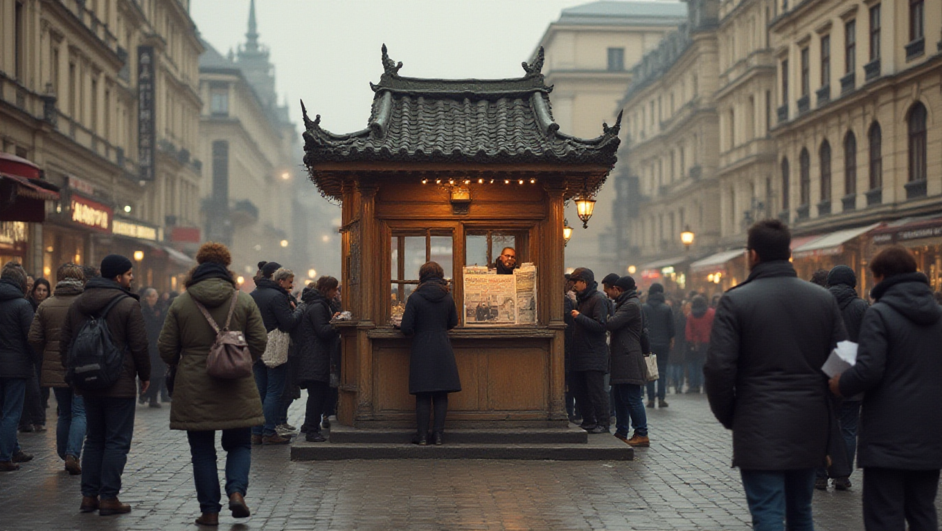 Illustration pour le mot 'kiosque'