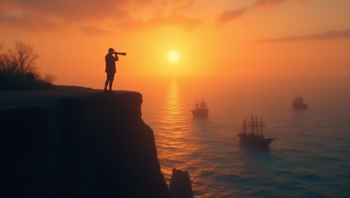 Illustration pour le mot 'lointain'