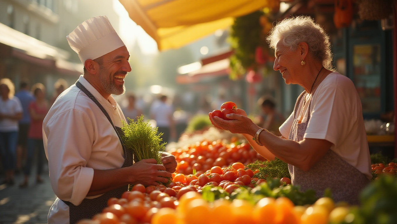 Illustration pour le mot 'marché'