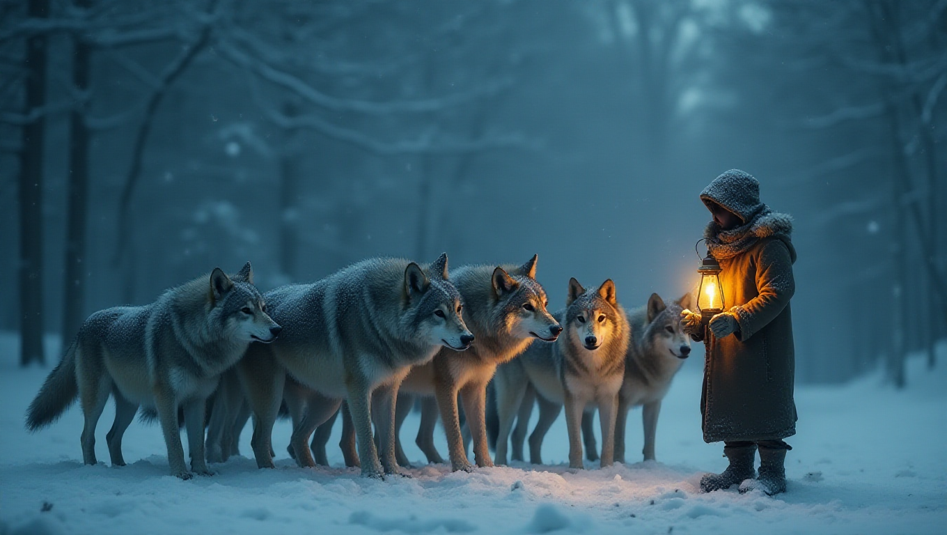 Illustration pour le mot 'meute'