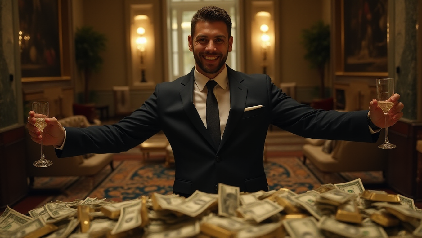 Illustration pour le mot 'millionnaire'