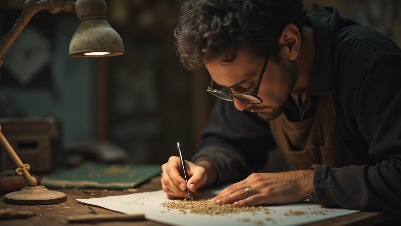 Illustration pour le mot 'minutieux'