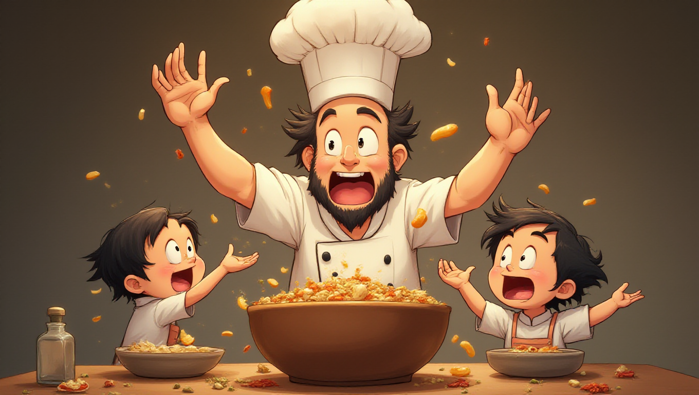 Illustration pour le mot 'mélanger'