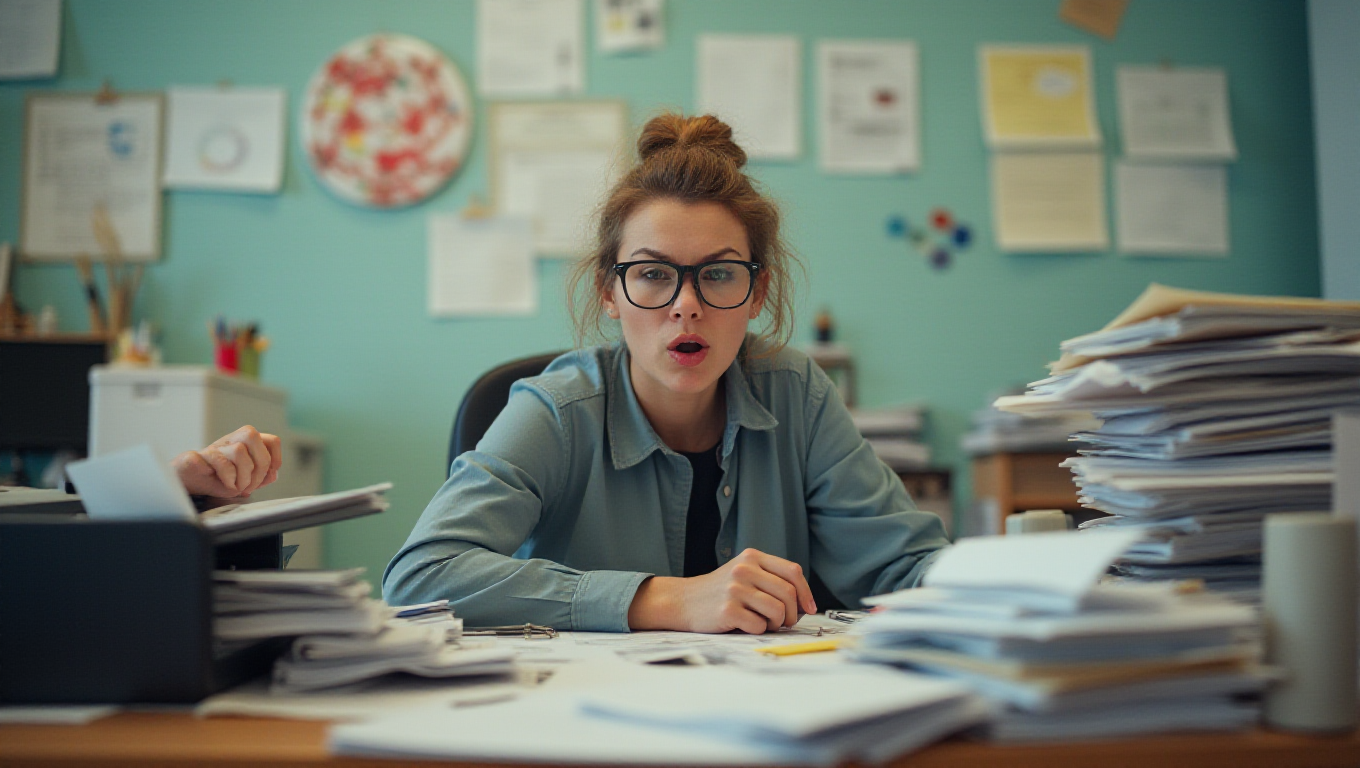 Illustration pour le mot 'paperasse'