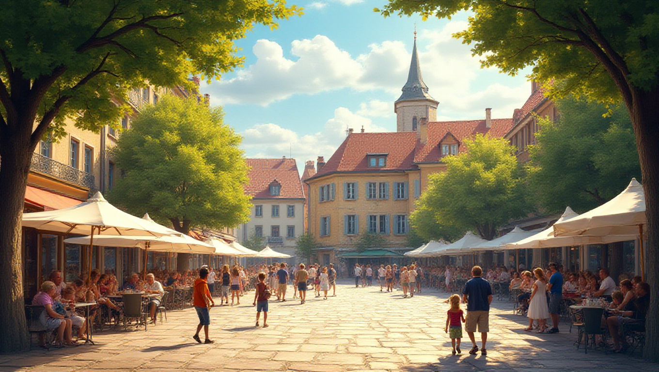 Illustration pour le mot 'piazza'